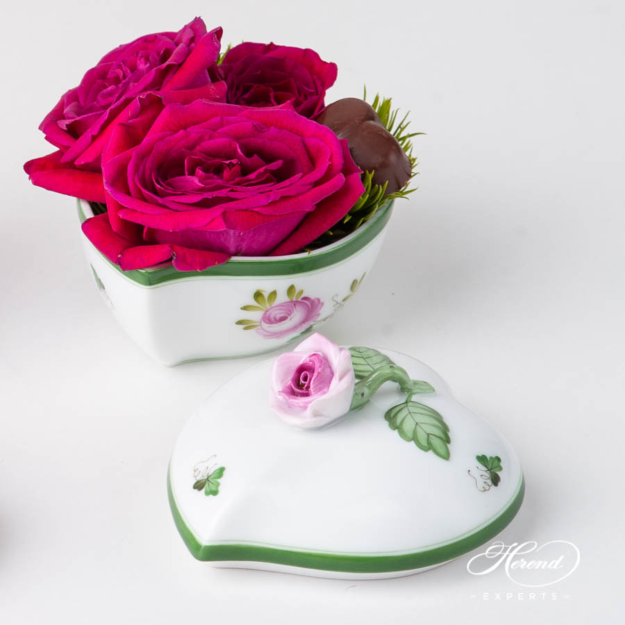 宝盒 – 心型– 维也纳玫瑰 / 维也纳玫瑰 – 海兰德细瓷