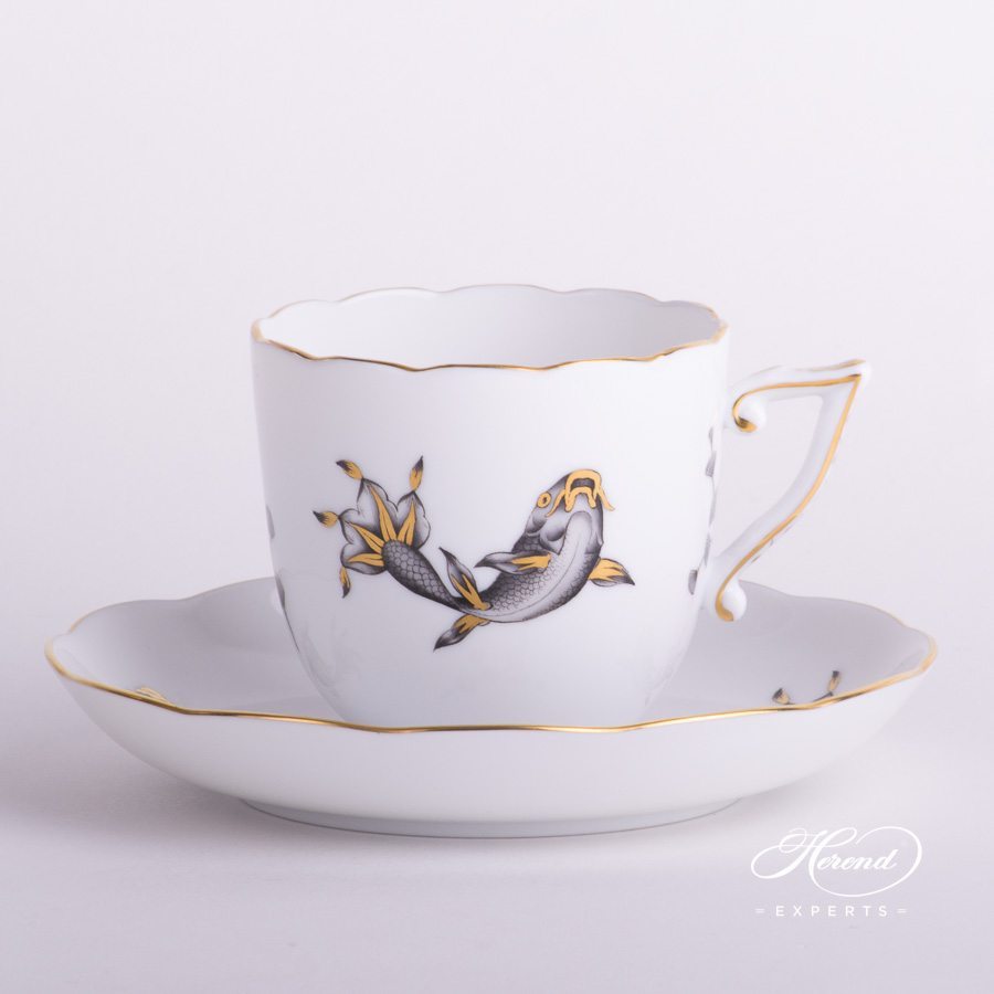 咖啡杯 – 彩色鱼饰 – 海兰德细瓷
