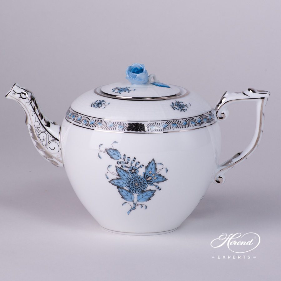 茶壶 – 中国花束 / 阿波尼绿松石 – 海兰德细瓷