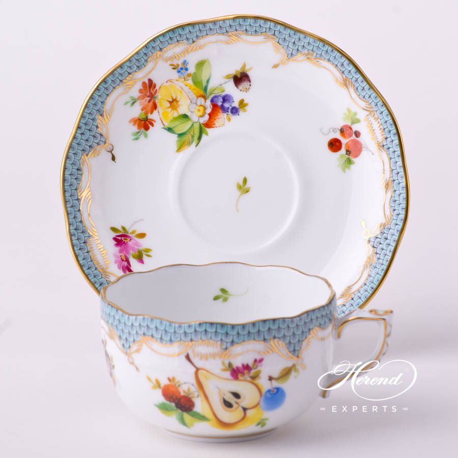 茶杯 – 鱼鳞纹水果 – 赫伦海兰德细瓷