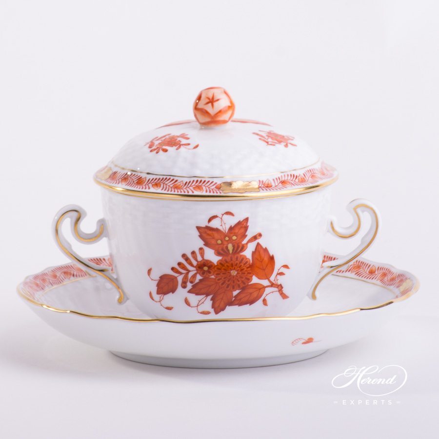 汤杯 – 中国花束 锈橙色 / 阿波尼橙色 – 海兰德细瓷