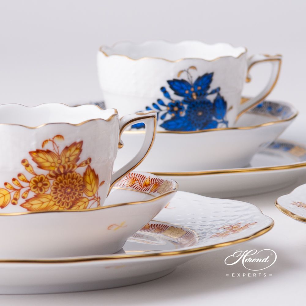 咖啡杯 – 中国花束 / 阿波尼海军蓝 – 海兰德细瓷