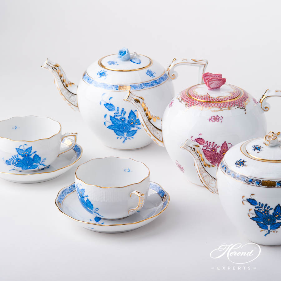 茶壶 – 中国花束 / 阿波尼蓝色 – 海兰德细瓷
