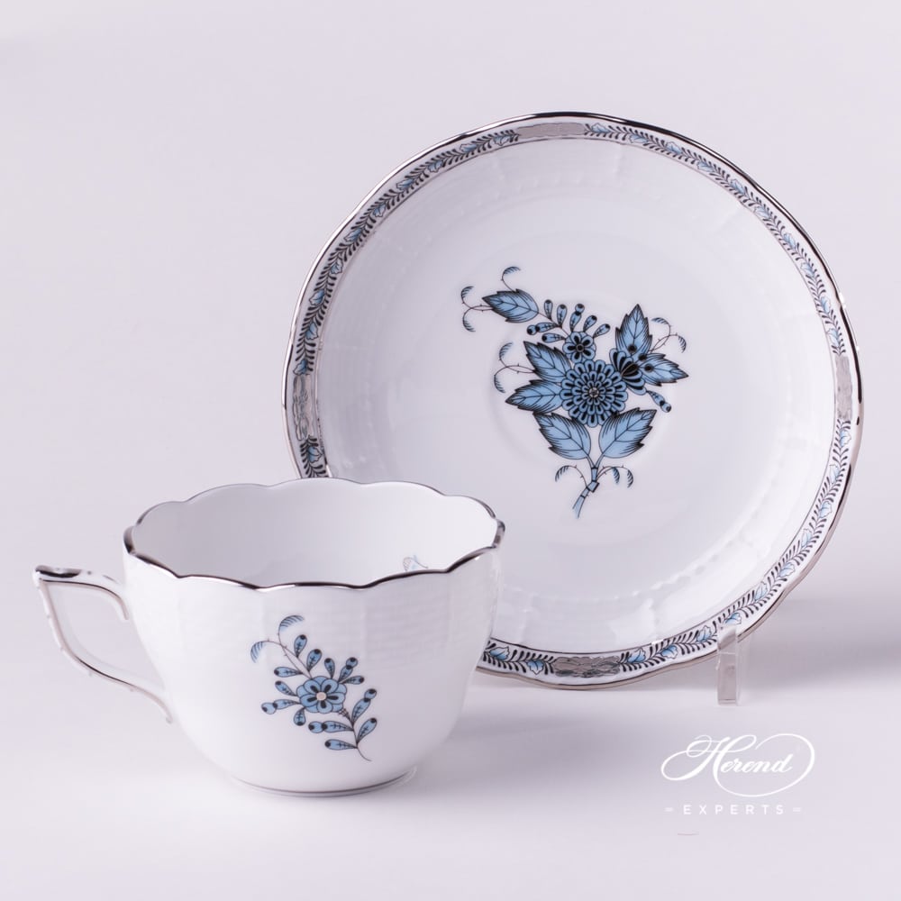 茶杯 – 中国花束 / 阿波尼绿松石 – 海兰德细瓷