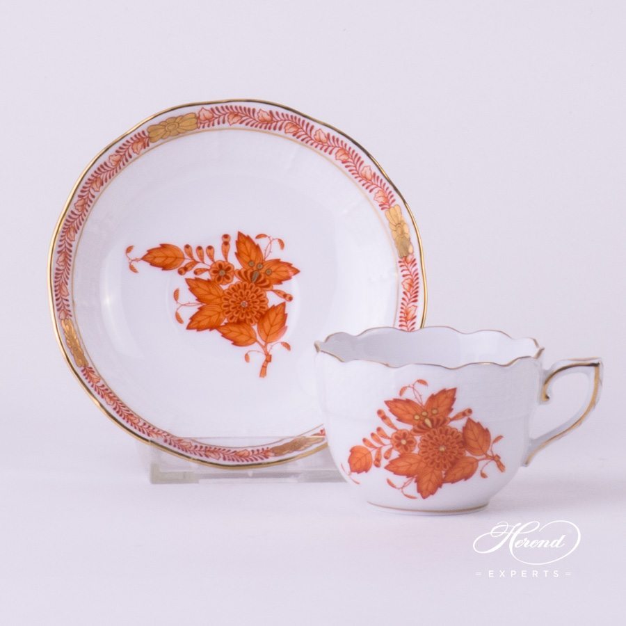 咖啡杯 – 中国花束 锈橙色/ 阿波尼橙色 – 海兰德细瓷