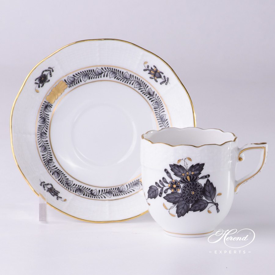 咖啡杯 – 中国花束 / 阿波尼黑色 – 海兰德细瓷