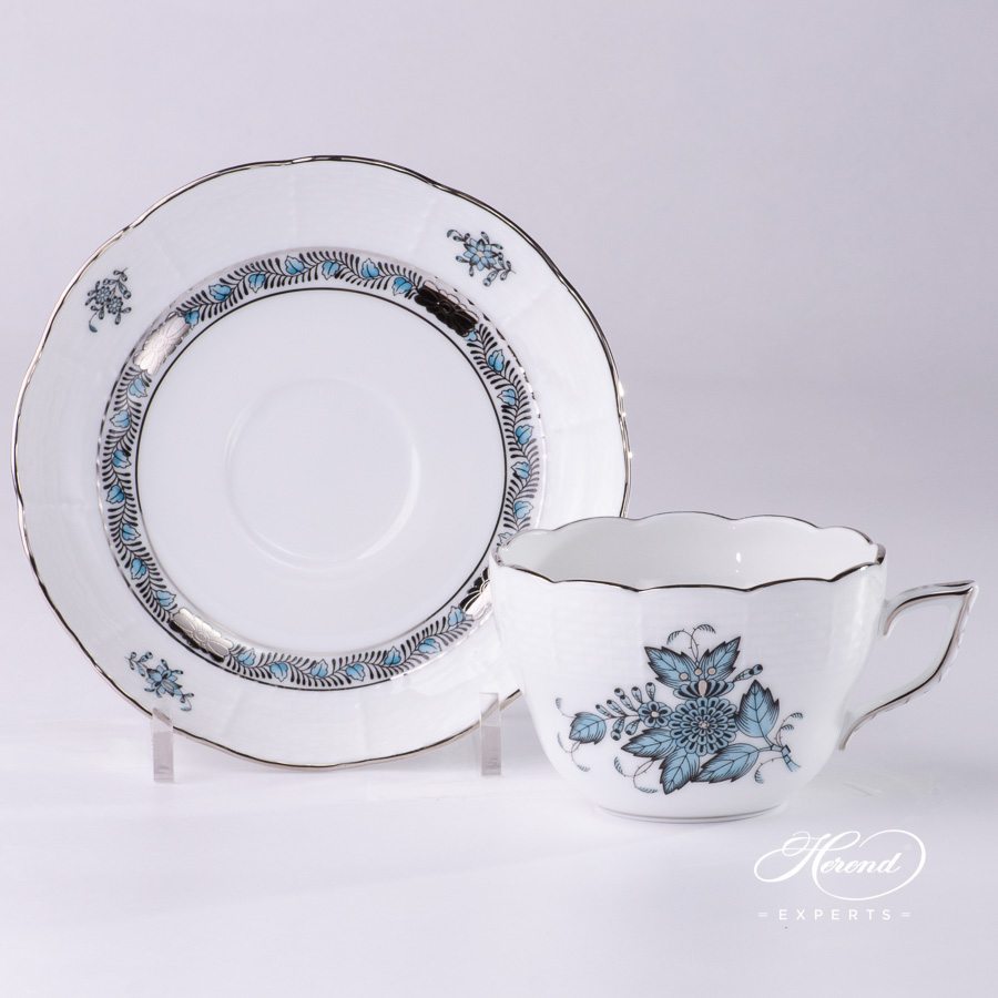 茶杯 – 中国花束 / 阿波尼绿松石 – 海兰德细瓷