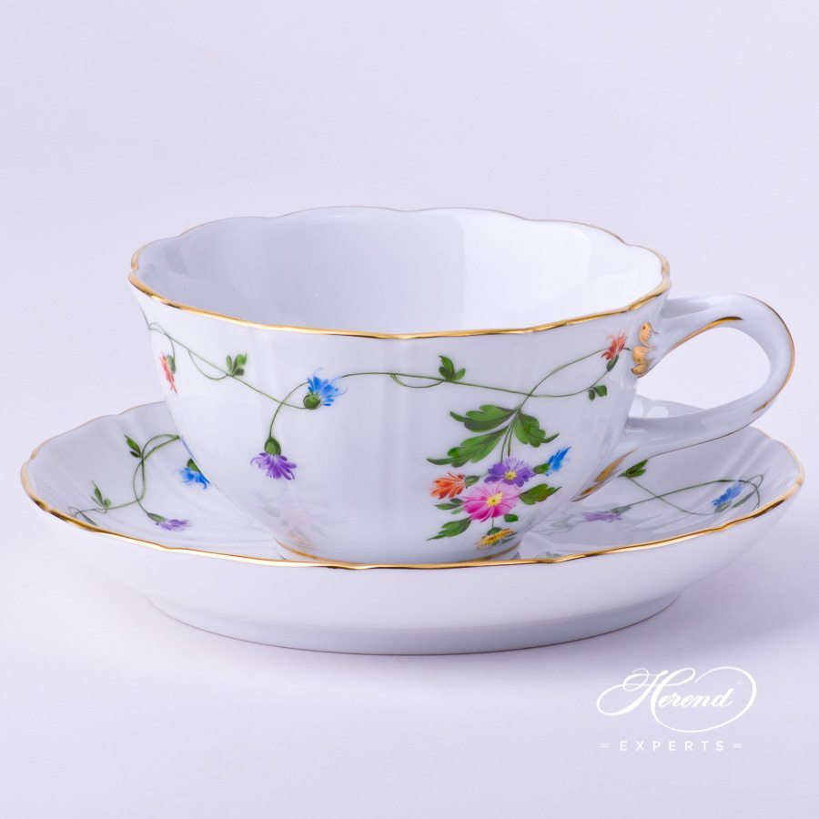 茶杯 w. Double Handles – Imola Flower Colored – 海兰德细瓷