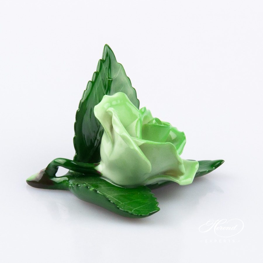 叶上玫瑰 – 绿色 – 2 件 – 海兰德细瓷
