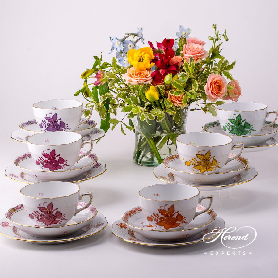 茶杯 – 中国花束 / 阿波尼紫色 – 海兰德细瓷