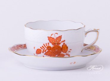 茶杯 – 中国花束 锈橙色 / 阿波尼橙色 – 海兰德细瓷