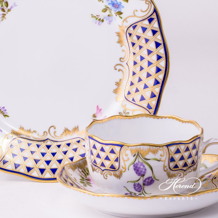 茶杯 – 马赛克鲜花- 海兰德细瓷